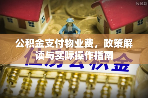 麻江公积金支付物业费，政策解读与实际操作指南