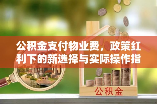 麻江公积金支付物业费，政策红利下的新选择与实际操作指南