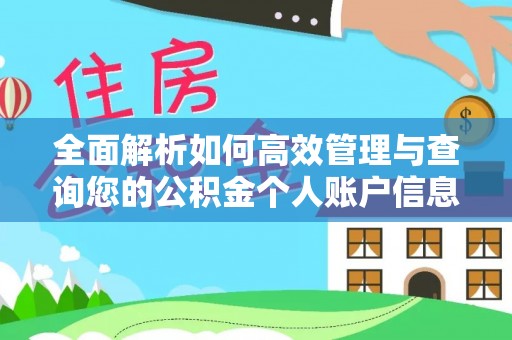 麻江全面解析如何高效管理与查询您的公积金个人账户信息