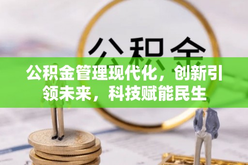 麻江公积金管理现代化，创新引领未来，科技赋能民生