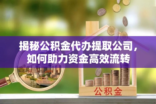 麻江揭秘公积金代办提取公司，如何助力资金高效流转