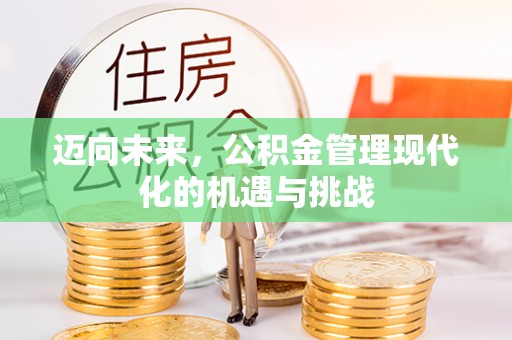 麻江迈向未来，公积金管理现代化的机遇与挑战