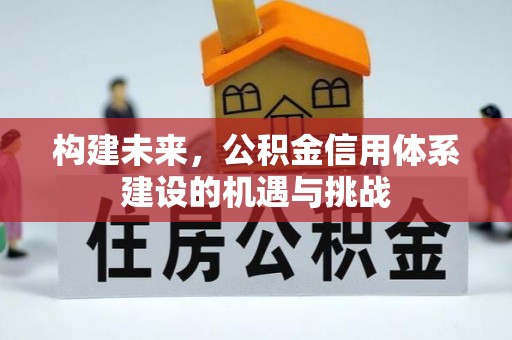 麻江构建未来，公积金信用体系建设的机遇与挑战